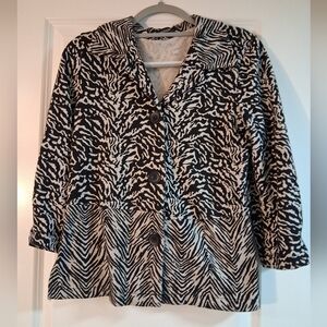 Notations Animal Print Blazer